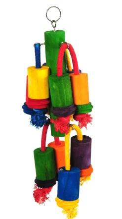 Happy Pet Vogelspeeltje Puzzel Hout M - Vogelspeelgoed - 41x7x5 cm Multi-Color