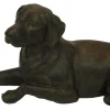 Happy-House Beeld Retriever Liggend - Hondencadeau - 27.5x63.5 cm Zwart