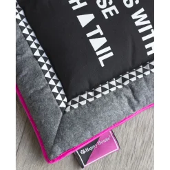 Happy-House Deken Simplicity Zwart&Grijs&Pink - Hondendeken