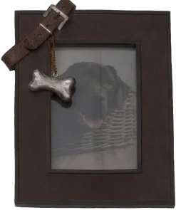 Happy-House Fotolijst Riem - Hondencadeau - 19x24 cm Bruin