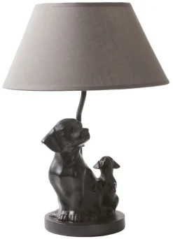 Happy-House Lamp Hond - Hondencadeau - Ø30x42 cm Taupe