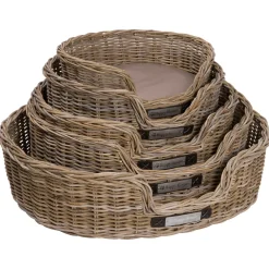 Happy-House Mand Riet Rond - Hondenmand - 84x73x25 cm Natural Xlarge