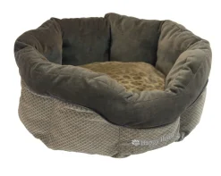 Happy-House Mand Rond Luipaard - Hondenmand - Ø46x21 cm Bruin