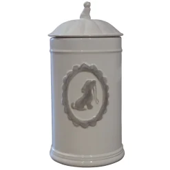 Happy-House Voorraadpot Hond - Hondencadeau - Ø11x21.5 cm Wit