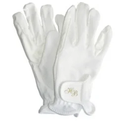 Hb Ruitersport Lederen Handschoenen Wit - Ruiteraccessoires
