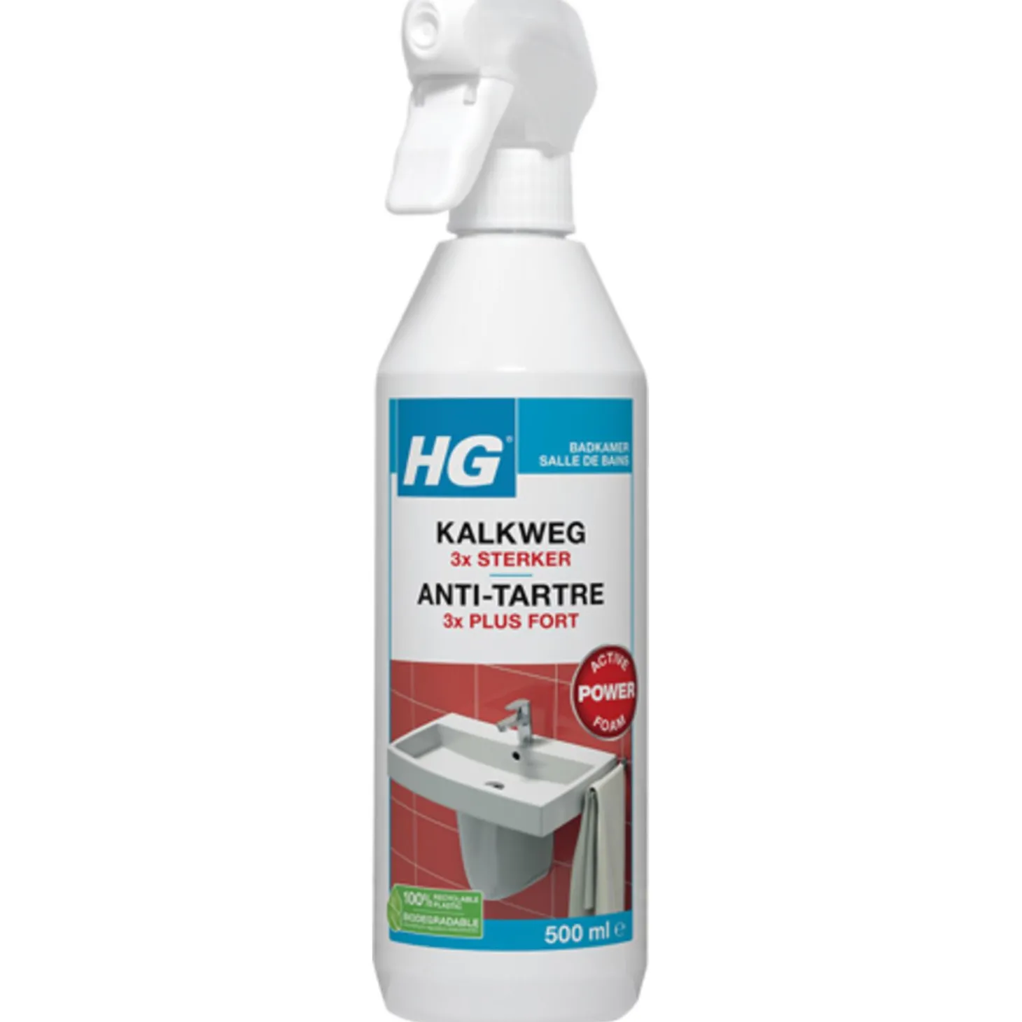 Hg Kalkweg Schuimspray 3x Sterker - Schoonmaakmiddelen - 0.5 l