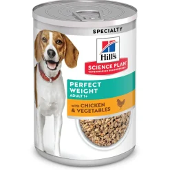 Hill's Canine Blik Adult Perfect Weight - Hondenvoer - Kip Groente 363 g