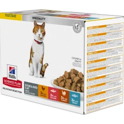 Hill's Feline Maaltijdzakjes Adult Sterilised - Kattenvoer - 12x85 g