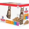 Hill's Feline Maaltijdzakjes Adult Multipack - Kattenvoer - Mix Rund Zeevis 12x85 g