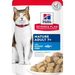 Hill's Feline Maaltijdzakjes Mature Adult - Kattenvoer - Zeevis 85 g