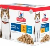 Hill's Feline Maaltijdzakjes Senior Multipack - Kattenvoer - Kip Oceaanvis 12x85 g