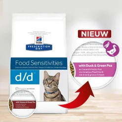 Hill's Prescription Diet D/D Food Sensitivities Zak - Kattenvoer - Eend Erwt 1.5 kg