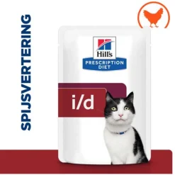 Hill's Prescription Diet I/D Digestive Care Maaltijdzakjes - Kattenvoer - Kip 12x85 g