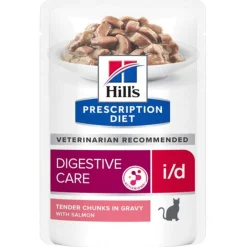 Hill's Prescription Diet I/D Digestive Care Maaltijdzakjes - Kattenvoer - Zalm 12x85 g