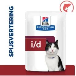 Hill's Prescription Diet I/D Digestive Care Maaltijdzakjes - Kattenvoer - Zalm 12x85 g