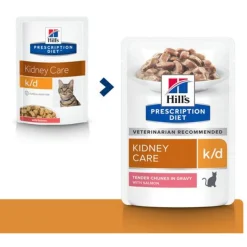 Hill's Prescription Diet K/D Kidney Care Maaltijdzakjes - Kattenvoer - Zalm 12x85 g