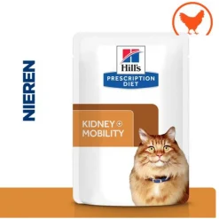 Hill's Prescription Diet K/D + Mobility - Kidney + Joint Care Maaltijdzakjes - Kattenvoer - Kip 12x85 g