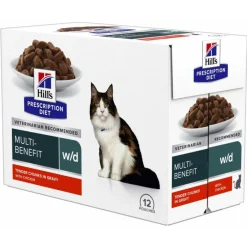 Hill's Prescription Diet W/D Digestive/Weight Management Pouch - Kattenvoer - 12x85 g