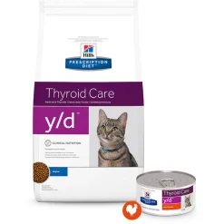 Hill's Prescription Diet Y/D Thyroid Care Blik - Kattenvoer - Kip 156 g
