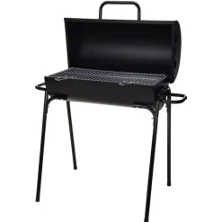 Homestyle Bbq Cilinder Diameter 33cm - Barbecue - 33x63x89 cm Zwart