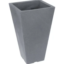 Homestyle Bloempot Capri Vierkant - Bloempotten - 27x27x45 cm Lichtgrijs