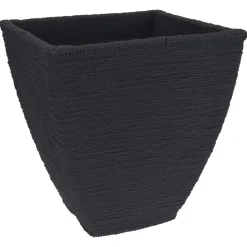 Homestyle Bloempot Gerib Vierkant - Bloempotten - 40x40x42 cm Donkergrijs