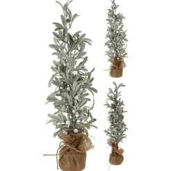 Homestyle Boompje - Kerstversiering - 20x20x60 cm Olijfgroen Assorti