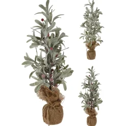 Homestyle Boompje - Kerstversiering - 18x18x45 cm Olijfgroen Assorti