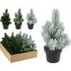 Homestyle Denneboompje In Pot - Kerstversiering - 13x13x22 cm Assorti Assorti
