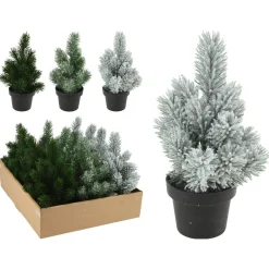 Homestyle Denneboompje In Pot - Kerstversiering - 13x13x22 cm Assorti Assorti