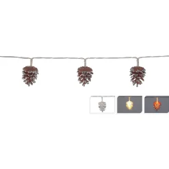 Homestyle Dennenappel - Decoratie - 12x7x18 cm Bruin Wit