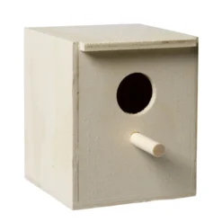 Homestyle Exotenkast Hout Dicht - Vogelbroedbenodigheden - 12x10x13 cm