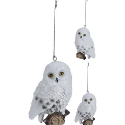 Homestyle Hangdeco Uil - Decoratie - 8x7x10 cm Assorti