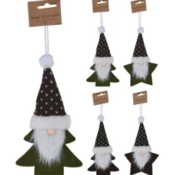 Homestyle Hangdecoratie Gnome - Kerstversiering - 11x3x18 cm Assorti Groen