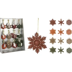 Homestyle Hangedecoratie Sneeuwvlok - Kerstversiering - 10x0x11 cm Assorti 1 stuk