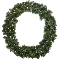 Homestyle Imperial Krans Prelit - Kerstversiering - Ø60 cm Groen Everlands