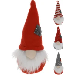 Homestyle Kabouter Staand - Decoratie - 7x6x18 cm Rood Assorti