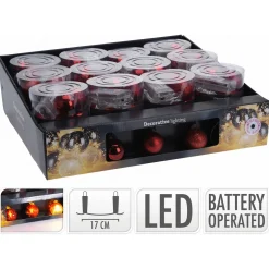 Homestyle Kerstballen Led - Kerstversiering - 10x40 mm Rood