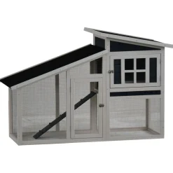 Homestyle Konijnenhok Rome - Dierenverblijf - 152x60x96 cm Wit