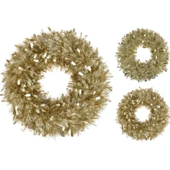 Homestyle Krans Lametta - Kerstdecoratie - 52x52x7 cm