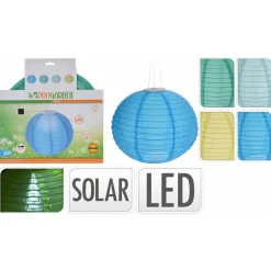 Homestyle Lampion Balvorm Met Solarlamp - Tuinverlichting - Ø28 cm 4 Assorti
