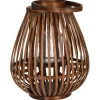 Homestyle Lantaarn Bamboe - Verlichting - 28x28x33 cm Bruin