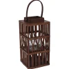 Homestyle Lantaarn Hout - Verlichting - 20x20x38 cm Bruin