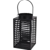 Homestyle Lantaarn Metaal Mat - Verlichting - 16x16x30 cm Zwart