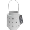 Homestyle Lantaarn Metaal 2 Ass - Kerstversiering - 13 cm Wit