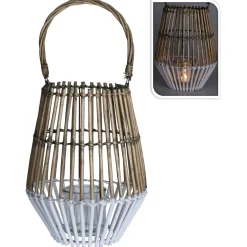 Homestyle Lantaarn Riet - Verlichting - 23x29 cm 4 Assorti