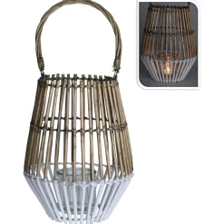 Homestyle Lantaarn Riet - Verlichting - 27x35 cm