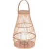 Homestyle Lantaarn Riet Naturel - Verlichting - 28x28x46 cm