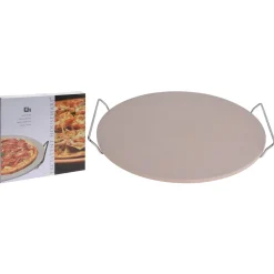 Homestyle Pizza Baksteen Met Houder - Barbecue - 36x36x5 cm