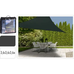 Homestyle Schaduwdoek Rechthoek - Tuinmeubelen - 3.6x3.6x3.6 cm Grijs